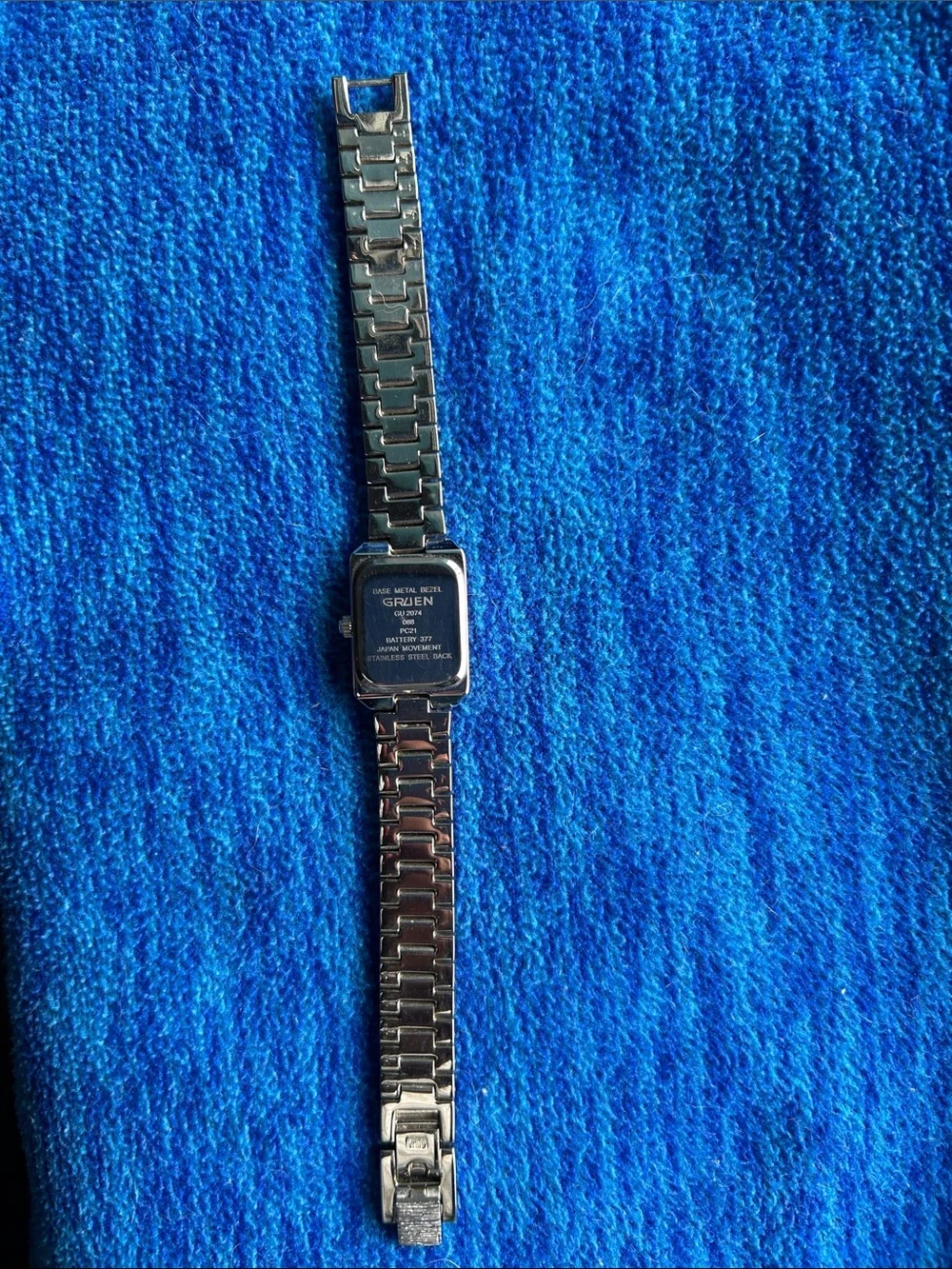 Gruen 2074 Ladies Quartz Cocktail Watch Black Dial Multi-Tone Rhinestones